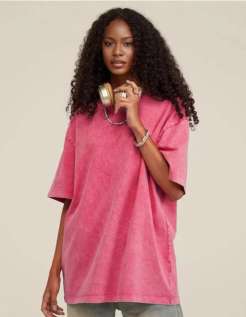 Men's Women's Clothing Vintage Washed Mickey Minnie Mouse T-Shirt Girl Boy Mickey Ear & Castle Graphic Oversized Casual Tee