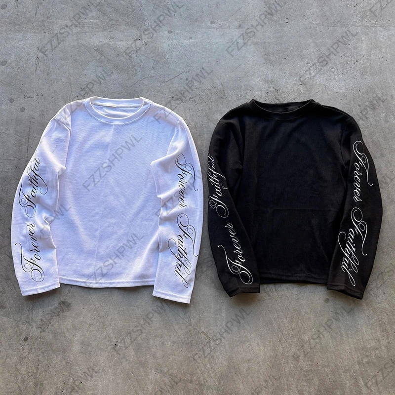 O-Neck Hip Hop Y2k Long sleeve Top Harajuku Letter Print Punk High street Long sleeve T-shirt Fashion Rock Gothic Unique Clothes