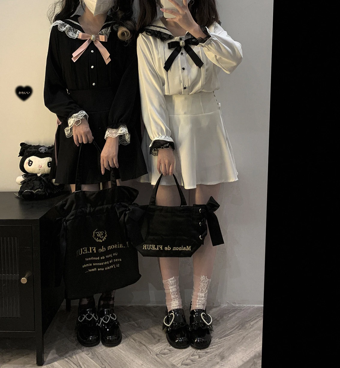 Kawaii Women Shirts Jirai Kei Lolita Y2K Cute Japanese Style Blouse Elegant Long Sleeve Sweet Tops Casual Aesthetic Shirt 2024