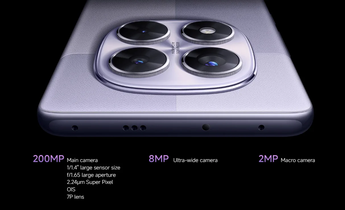 Xiaomi Redmi Note 14 Pro 5G NFC smartphone MediaTek dimension 7300-Ultra AMOLED screen 6,67 1,5 K 120 Hz 5110 mAh 200 MP camera