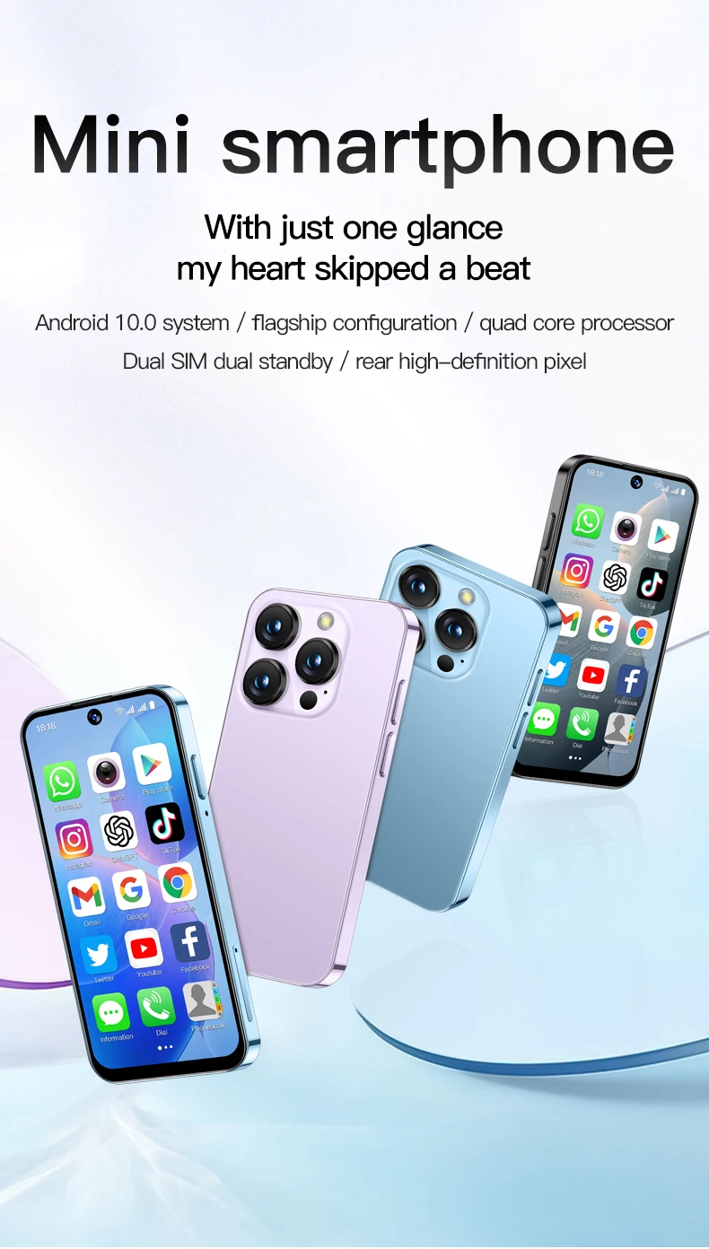 SOYES XS19 Mini Smartphone 3.88in 2GB RAM 16GB ROM Android10.0 With Facial Recognition Dual SIM Standby 3G Network Small Phone SOYES XS19 Mini Smartphone 3.88in 2GB RAM 16GB ROM Android10.0 With Facial Recognition Dual SIM Standby 3G Network Small Phone