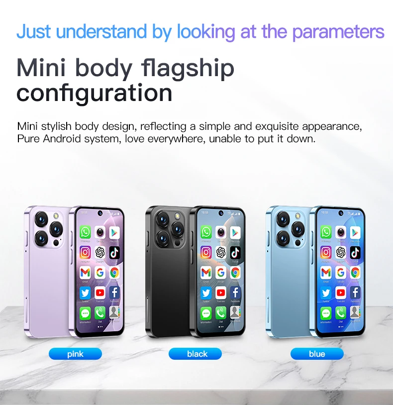 SOYES XS19 Mini Smartphone 3.88in 2GB RAM 16GB ROM Android10.0 With Facial Recognition Dual SIM Standby 3G Network Small Phone SOYES XS19 Mini Smartphone 3.88in 2GB RAM 16GB ROM Android10.0 With Facial Recognition Dual SIM Standby 3G Network Small Phone