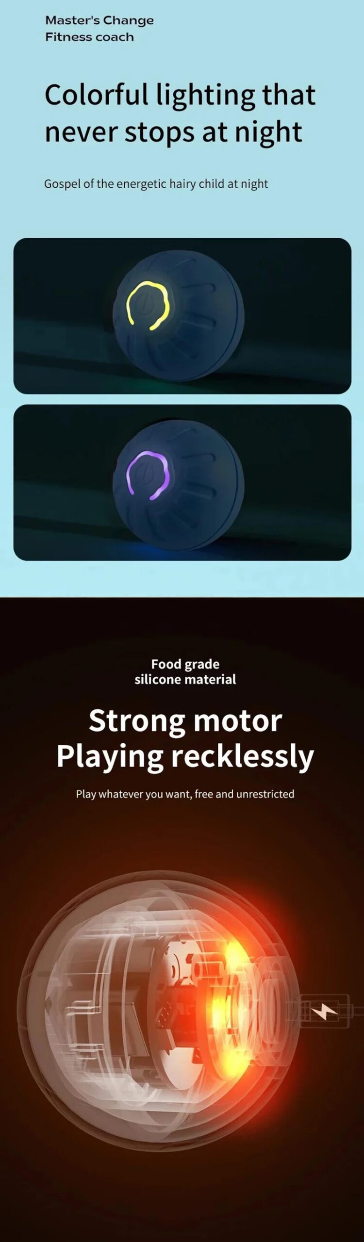 Smart Dog Toys Ball Electronic Interactive Pet Toy Moving Ball USB Automatic Moving Bouncing for Puppy Birthday gift Cat Product Smart Dog Toys Ball Electronic Interactive Pet Toy Moving Ball USB Automatic Moving Bouncing for Puppy Birthday gift Cat Product