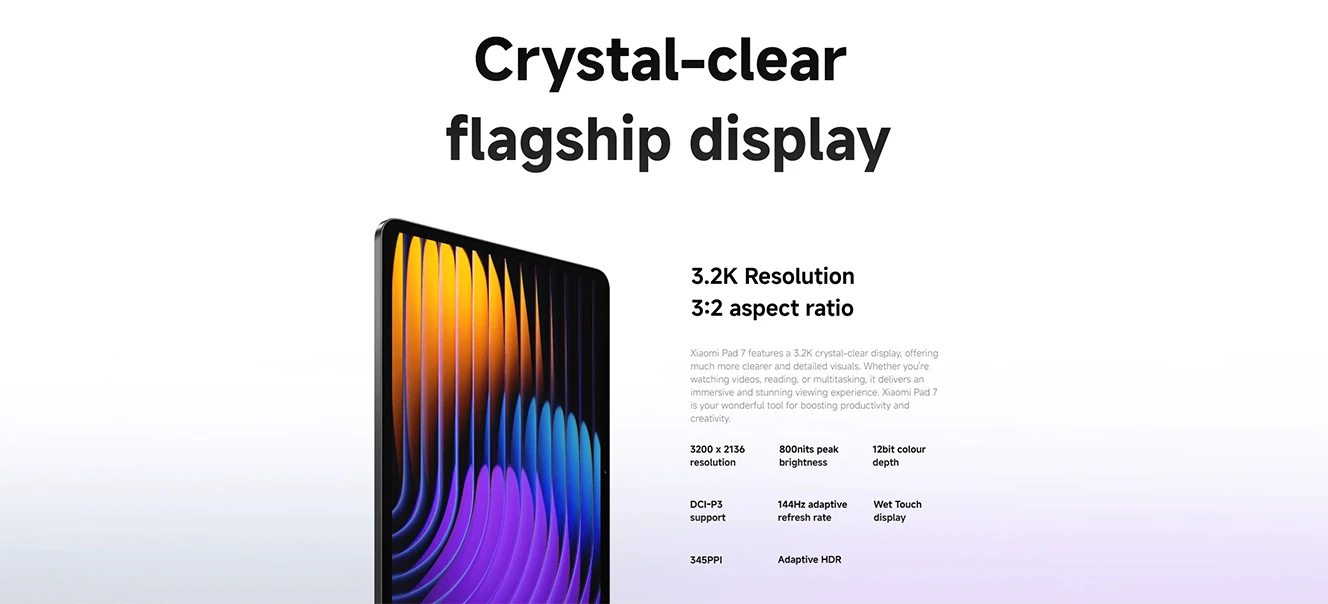 Global Version Xiaomi Pad 7 Snapdragon 7+ Gen 3 Octa-core CPU Tablet 8850mAh 13MP Camera 11.2