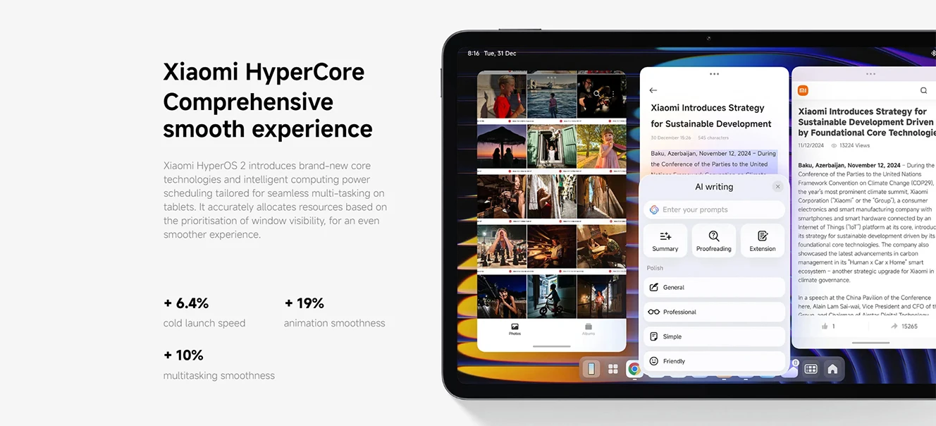Global Version Xiaomi Pad 7 Snapdragon 7+ Gen 3 Octa-core CPU Tablet 8850mAh 13MP Camera 11.2