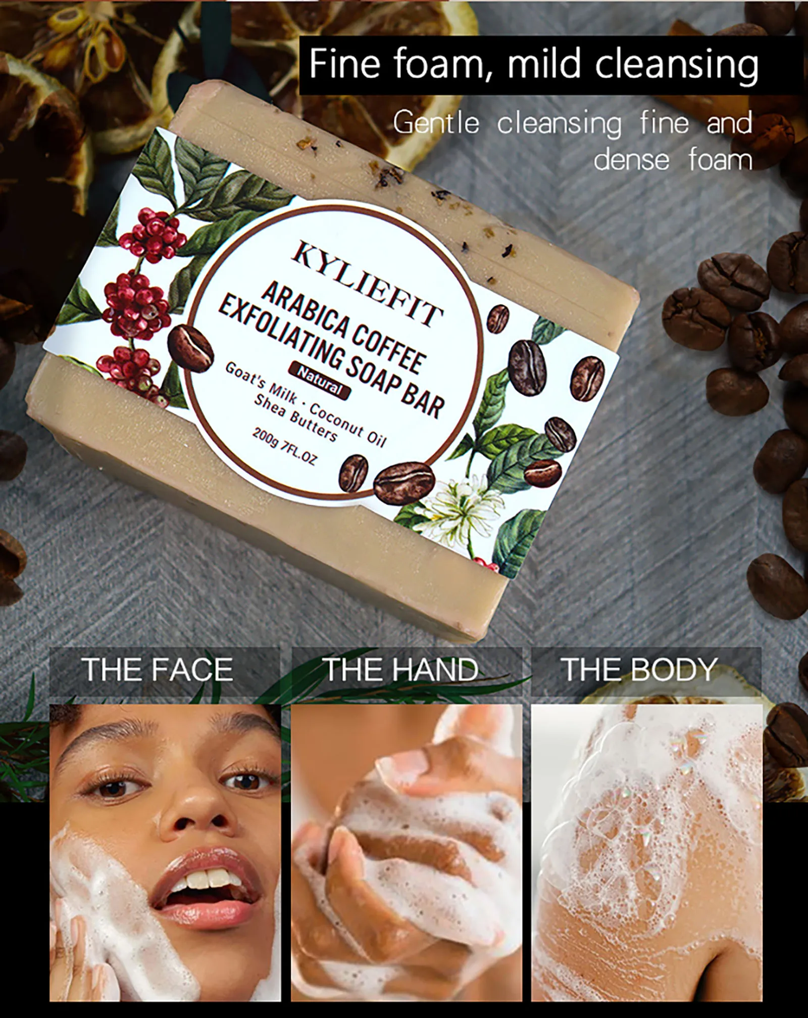 KYLIEFIT Coffee & Brazilian Nut Shea Sugar Scrub, Lightening, Whitening, Exfolilate, Nourishing, Cleaning Skin, for Face, Body KYLIEFIT Coffee & Brazilian Nut Shea Sugar Scrub, Lightening, Whitening, Exfolilate, Nourishing, Cleaning Skin, for Face, Body