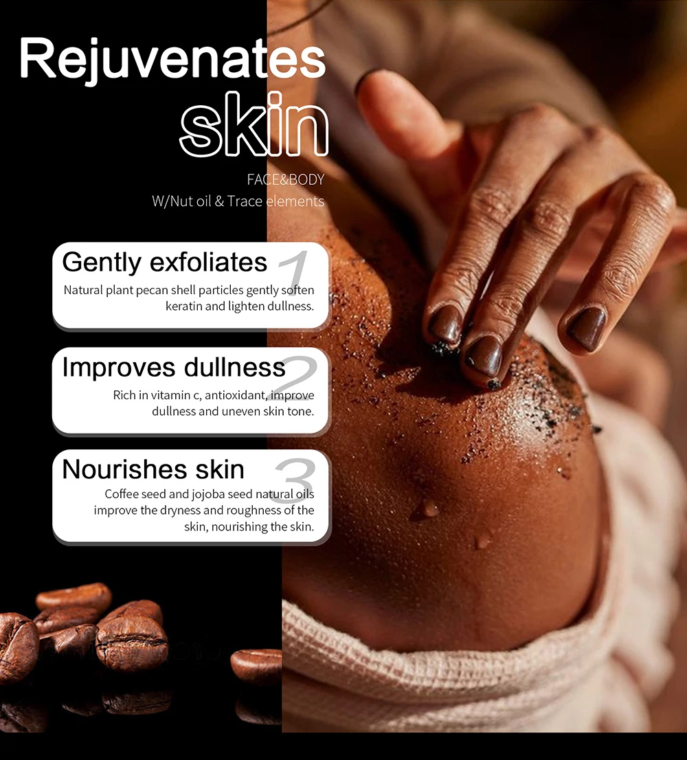 KYLIEFIT Coffee & Brazilian Nut Shea Sugar Scrub, Lightening, Whitening, Exfolilate, Nourishing, Cleaning Skin, for Face, Body KYLIEFIT Coffee & Brazilian Nut Shea Sugar Scrub, Lightening, Whitening, Exfolilate, Nourishing, Cleaning Skin, for Face, Body