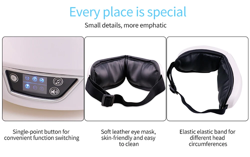 6D Smart Vibration Eye Massager Airbag Compress Eye Care Instrument Bluetooth Music Eye Massage Sleepping Mask Eye Relax Fatigue 6D Smart Vibration Eye Massager Airbag Compress Eye Care Instrument Bluetooth Music Eye Massage Sleepping Mask Eye Relax Fatigue