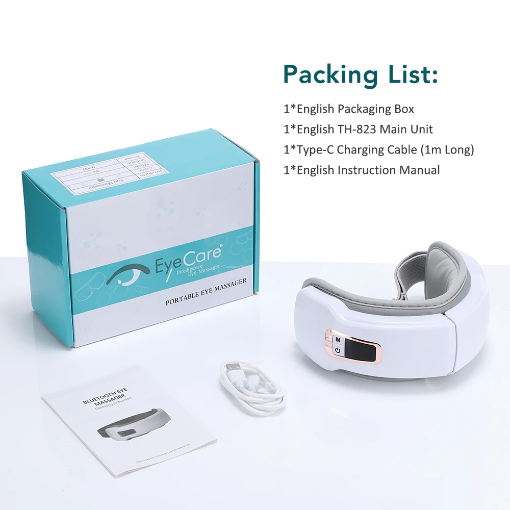 Airbag Pressure Eye Massager Dry Eye Relief Improve Sleep Foldable Eye Massage Instrument Bluetooth Music Eye Mask for Relax
