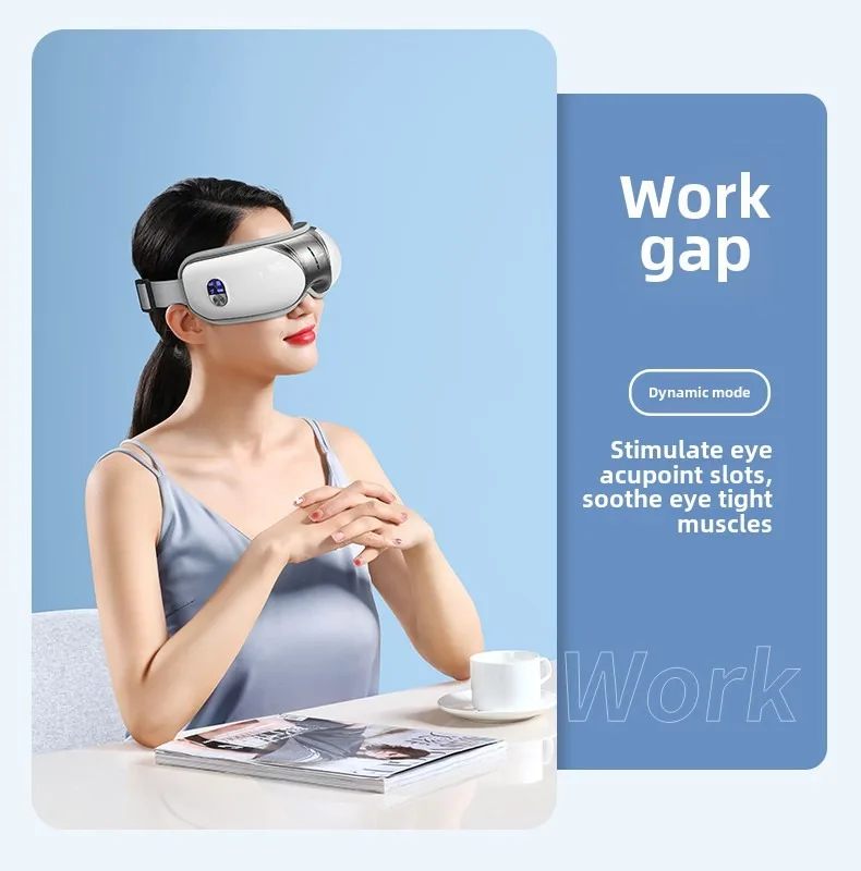 Eye Massage Instrument Vibration Double Wrap-around Airbag Pressure Hot Compress Massager Bluetooth Music Relax Eye Care Eye Massage Instrument Vibration Double Wrap-around Airbag Pressure Hot Compress Massager Bluetooth Music Relax Eye Care