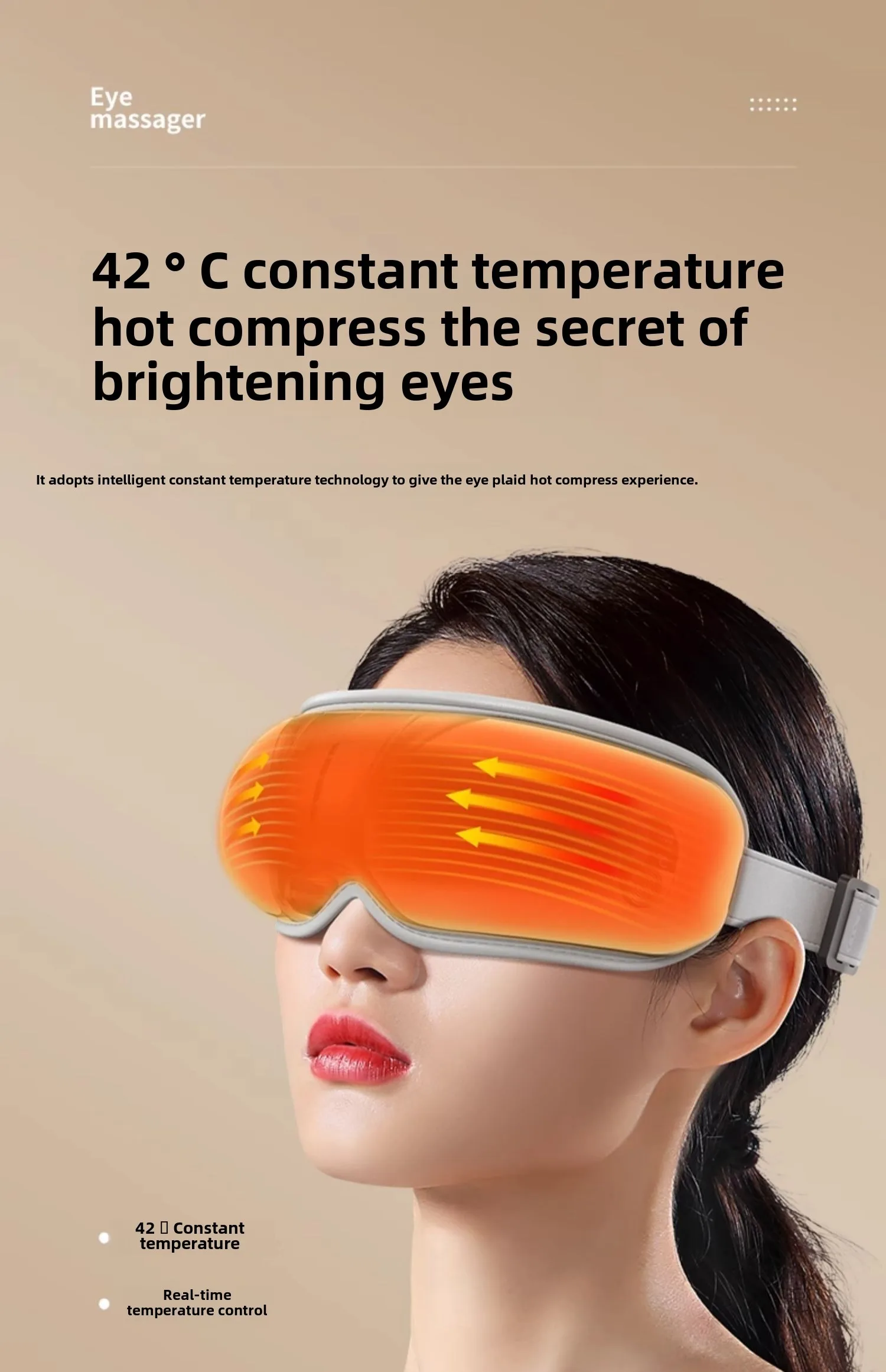 Eye Massage Instrument Vibration Double Wrap-around Airbag Pressure Hot Compress Massager Bluetooth Music Relax Eye Care Eye Massage Instrument Vibration Double Wrap-around Airbag Pressure Hot Compress Massager Bluetooth Music Relax Eye Care