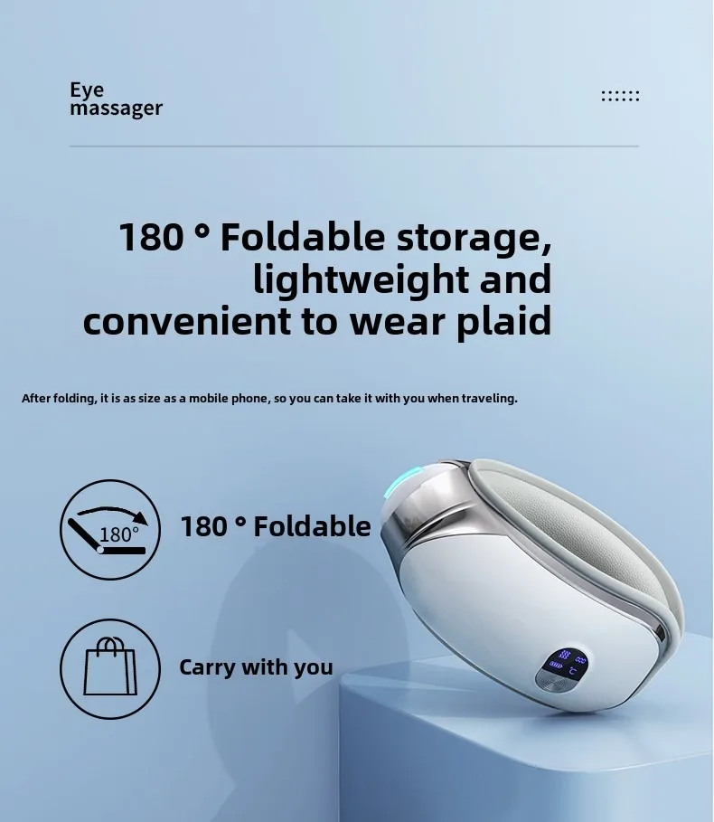 Eye Massage Instrument Vibration Double Wrap-around Airbag Pressure Hot Compress Massager Bluetooth Music Relax Eye Care Eye Massage Instrument Vibration Double Wrap-around Airbag Pressure Hot Compress Massager Bluetooth Music Relax Eye Care