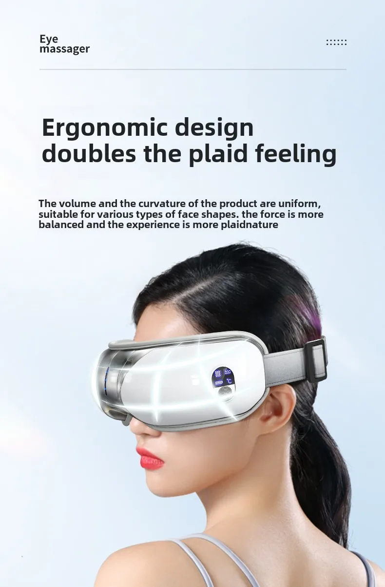 Eye Massage Instrument Vibration Double Wrap-around Airbag Pressure Hot Compress Massager Bluetooth Music Relax Eye Care Eye Massage Instrument Vibration Double Wrap-around Airbag Pressure Hot Compress Massager Bluetooth Music Relax Eye Care