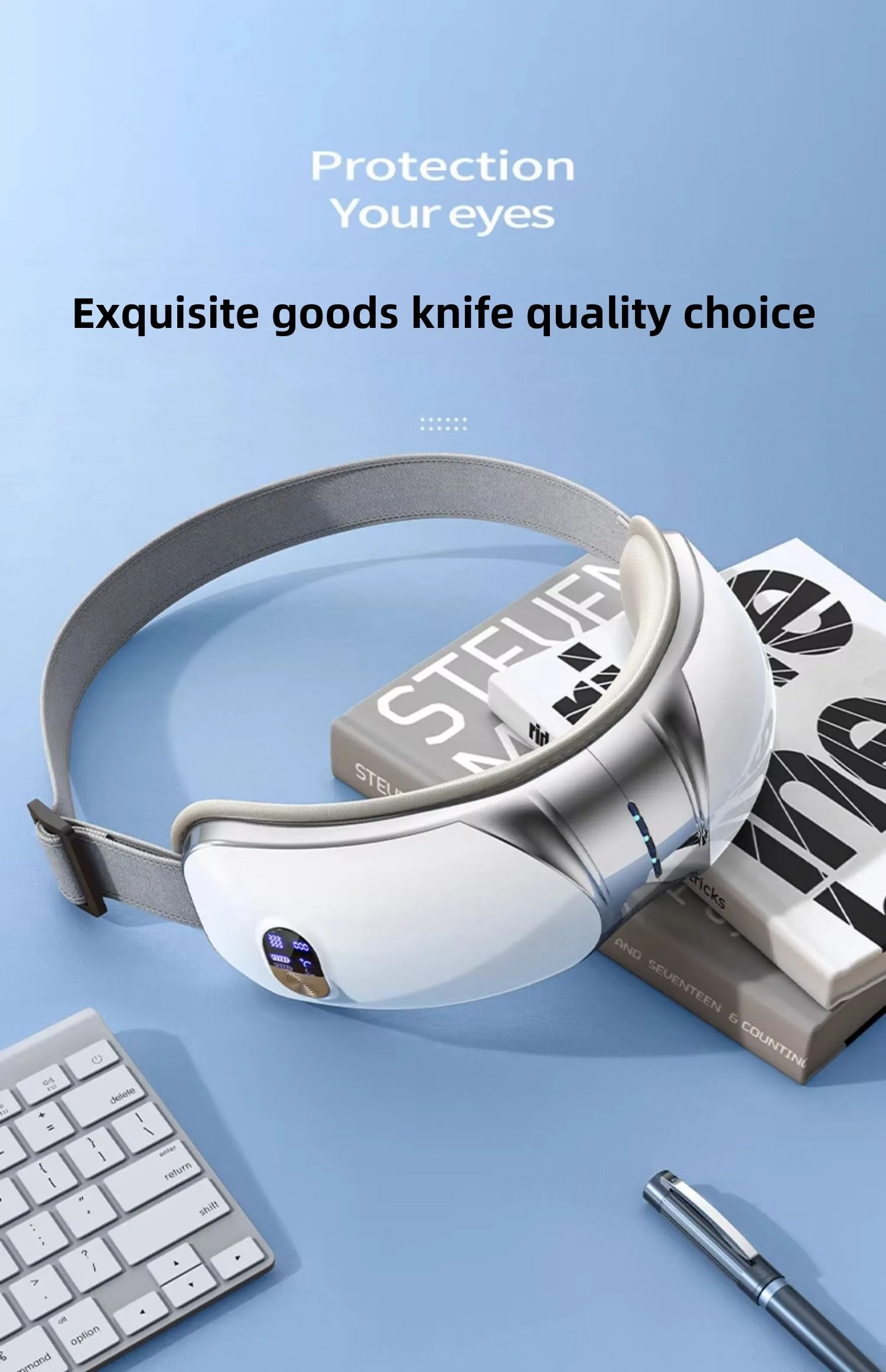 Eye Massage Instrument Vibration Double Wrap-around Airbag Pressure Hot Compress Massager Bluetooth Music Relax Eye Care Eye Massage Instrument Vibration Double Wrap-around Airbag Pressure Hot Compress Massager Bluetooth Music Relax Eye Care