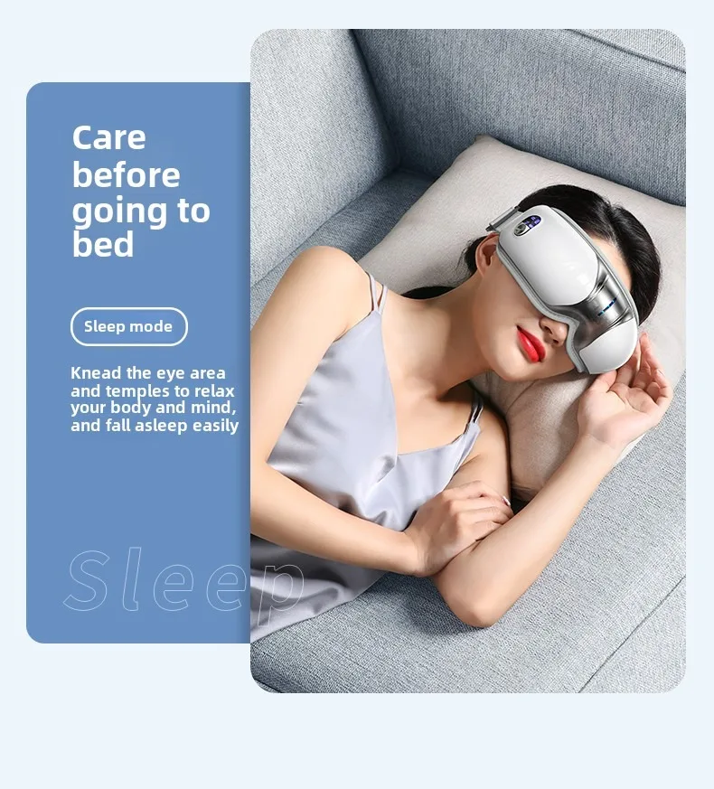 Eye Massage Instrument Vibration Double Wrap-around Airbag Pressure Hot Compress Massager Bluetooth Music Relax Eye Care Eye Massage Instrument Vibration Double Wrap-around Airbag Pressure Hot Compress Massager Bluetooth Music Relax Eye Care