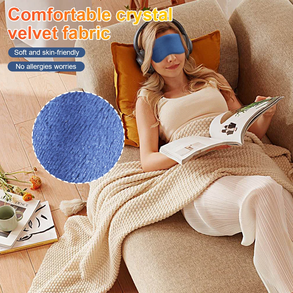 Electric Eye Mask 3D Massage Constant Temperature Hot Compress & Virbration & Smart Timing Sleep Shading Relieve Eye Fatigue