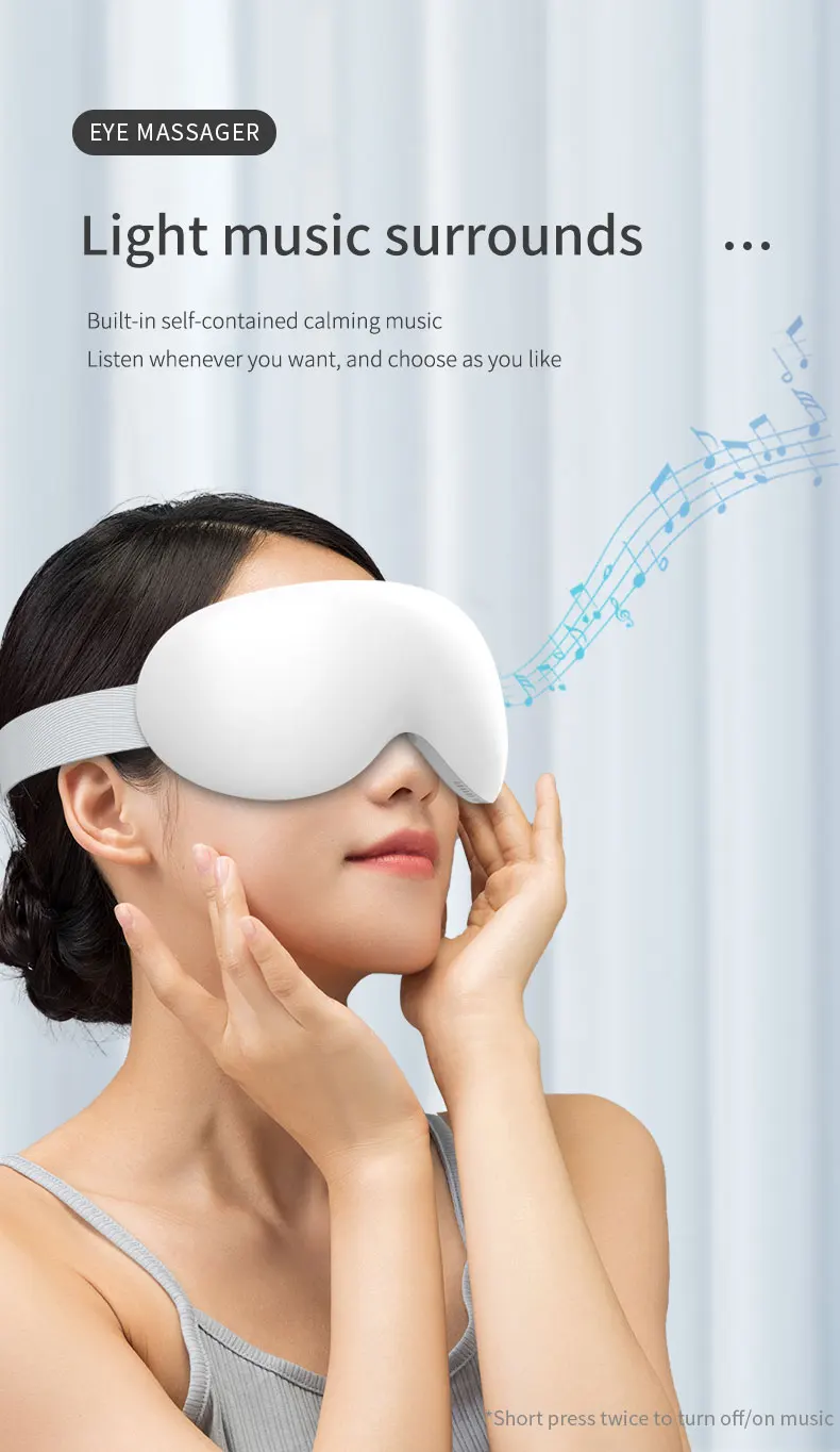 Eye Massager with Heat and Cooling 12 Vibration Node Rechargeable Eye Care Device with Bluetooth for Puffiness and Improve Sleep Eye Massager with Heat and Cooling 12 Vibration Node Rechargeable Eye Care Device with Bluetooth for Puffiness and Improve Sleep