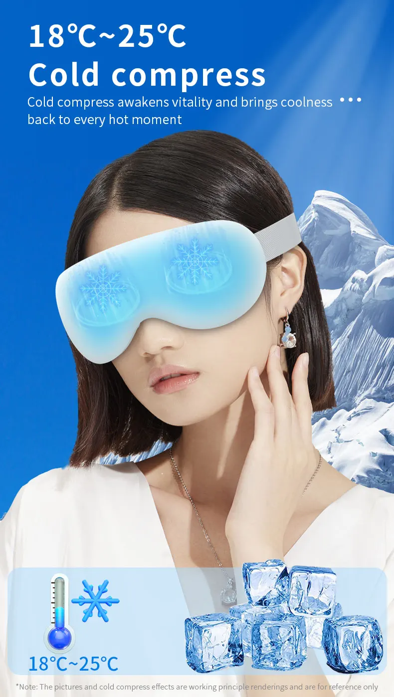 Eye Massager with Heat and Cooling 12 Vibration Node Rechargeable Eye Care Device with Bluetooth for Puffiness and Improve Sleep Eye Massager with Heat and Cooling 12 Vibration Node Rechargeable Eye Care Device with Bluetooth for Puffiness and Improve Sleep