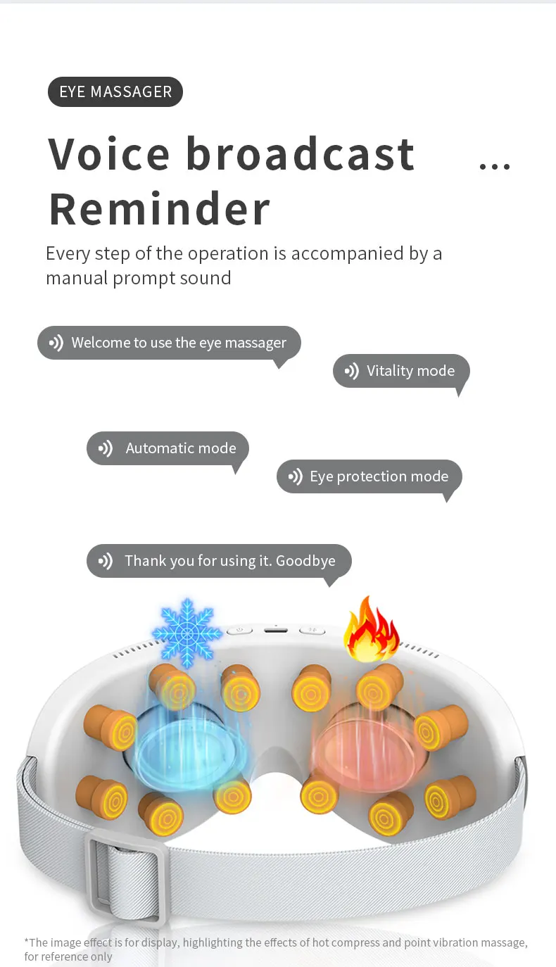 Eye Massager with Heat and Cooling 12 Vibration Node Rechargeable Eye Care Device with Bluetooth for Puffiness and Improve Sleep Eye Massager with Heat and Cooling 12 Vibration Node Rechargeable Eye Care Device with Bluetooth for Puffiness and Improve Sleep