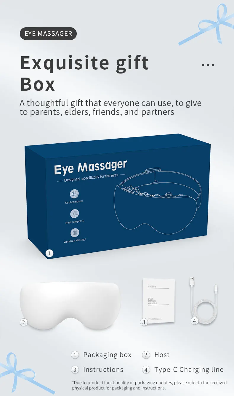 Eye Massager with Heat and Cooling 12 Vibration Node Rechargeable Eye Care Device with Bluetooth for Puffiness and Improve Sleep Eye Massager with Heat and Cooling 12 Vibration Node Rechargeable Eye Care Device with Bluetooth for Puffiness and Improve Sleep