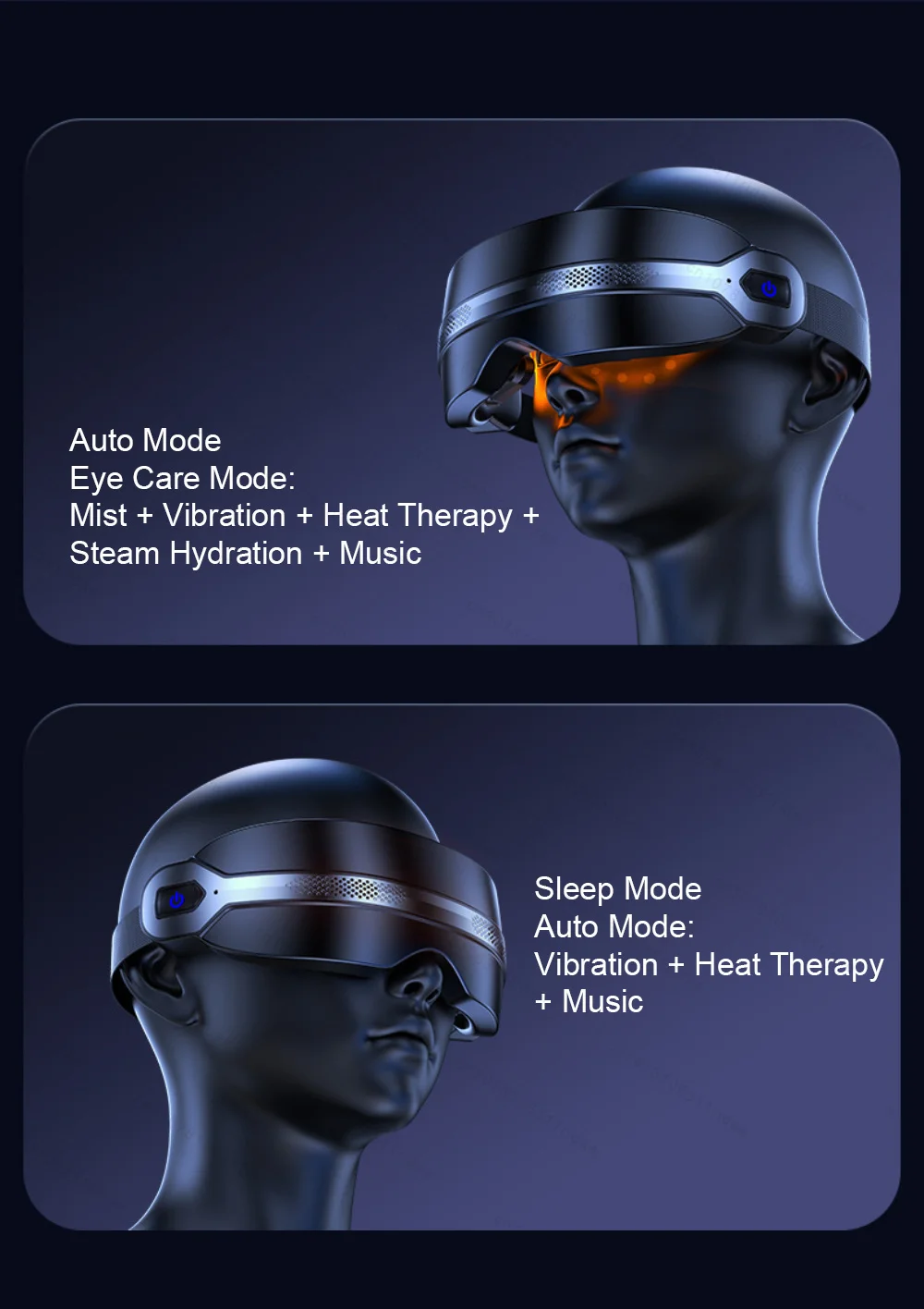 Electric Steam Eye Massager Warm Spa Eye Steamer Acupressure Kneading Massage Eyes Bluetooth Relieve Eye Fatigue Massage Relax Electric Steam Eye Massager Warm Spa Eye Steamer Acupressure Kneading Massage Eyes Bluetooth Relieve Eye Fatigue Massage Relax