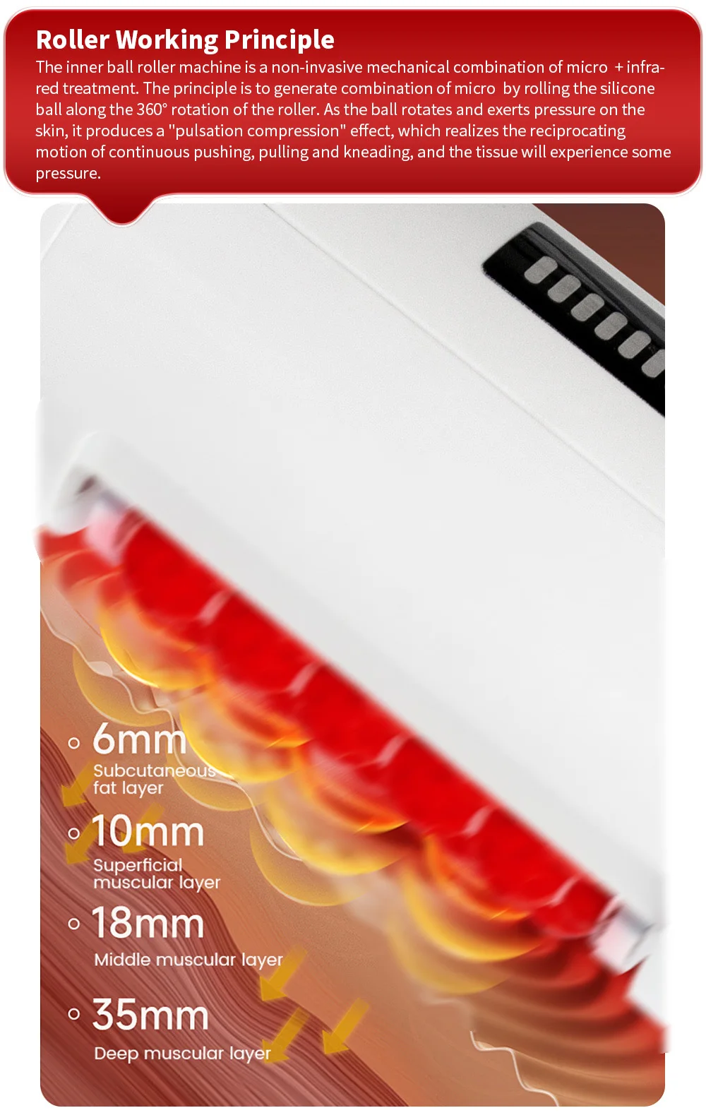 360° Inner Ball Roller Machine MYOslim For Body Contouring Cellulite Reduction Deep Tissue Massage and Circulation Improvement