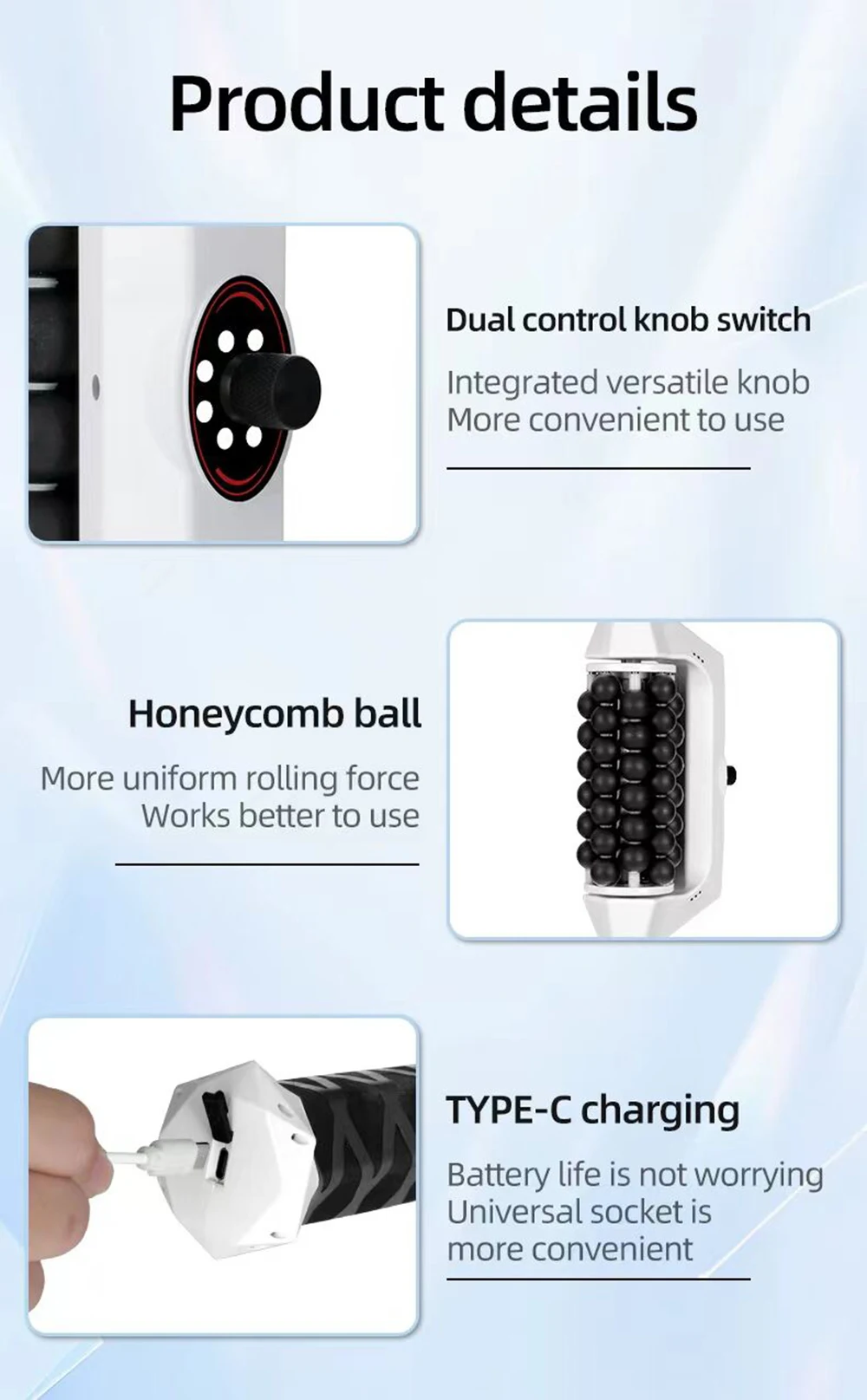 Rechargeable Roller for Muscle Body Relaxing High Frequency Rolling Massage Anti-Cellulite Body Shapping Slimming Machine Rechargeable Roller for Muscle Body Relaxing High Frequency Rolling Massage Anti-Cellulite Body Shapping Slimming Machine