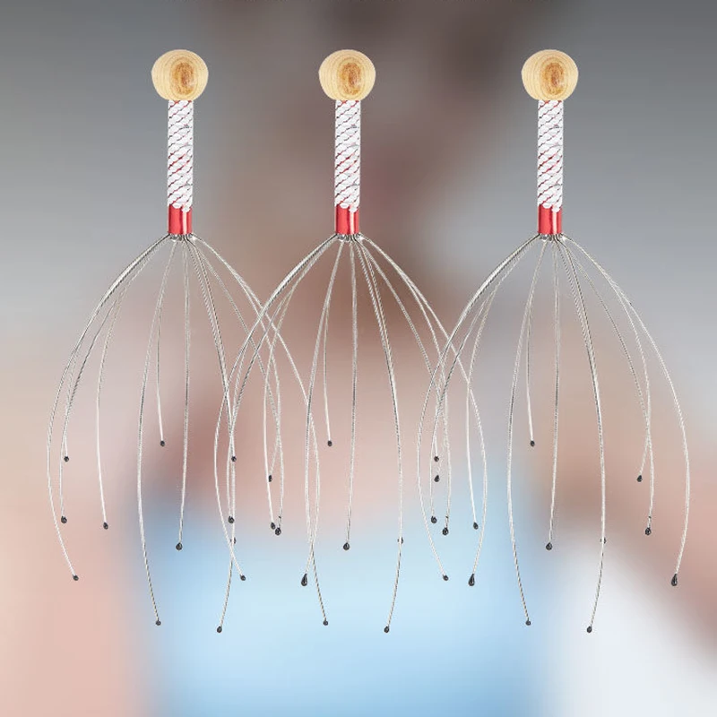 1PC Octopus Head Massager Stainless Steel Engraved Head Relaxer Brain Massage Claw Scalp Scratcher Itch Reliever Random Color 1PC Octopus Head Massager Stainless Steel Engraved Head Relaxer Brain Massage Claw Scalp Scratcher Itch Reliever Random Color