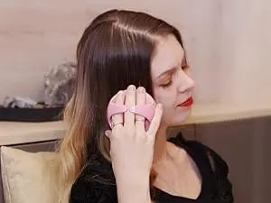 Hair Scalp Massager Shampoo Brush Hair Scrubber Washing Brush Silicone Scalp Exfoliator for Dandruff Removal- Beige