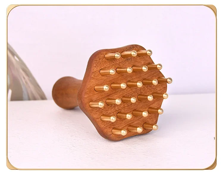 Portable Brass Gua Sha Massage Tool Head Neck Leg Body Meridian Massager Lymphatic Muscle Relief Pain Deep Tissue Massage