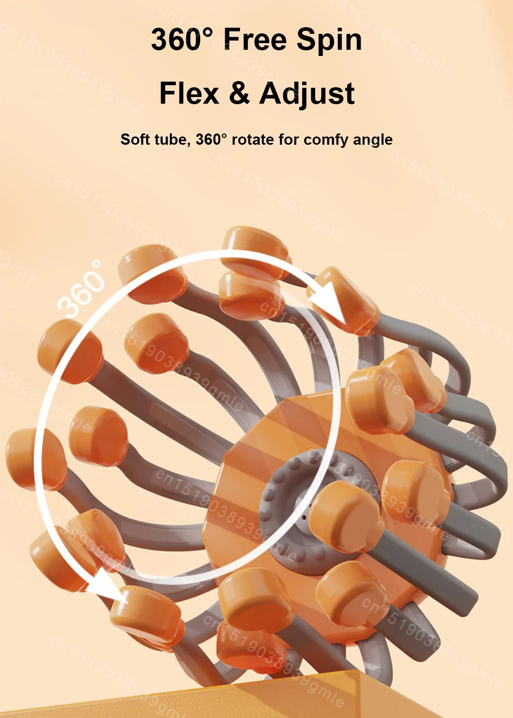 8-20 Claw Full Wrap Head Massage Machine 360 Degree Electric Point Massager Health Care Octopus Scalp Scratcher for Relaxation