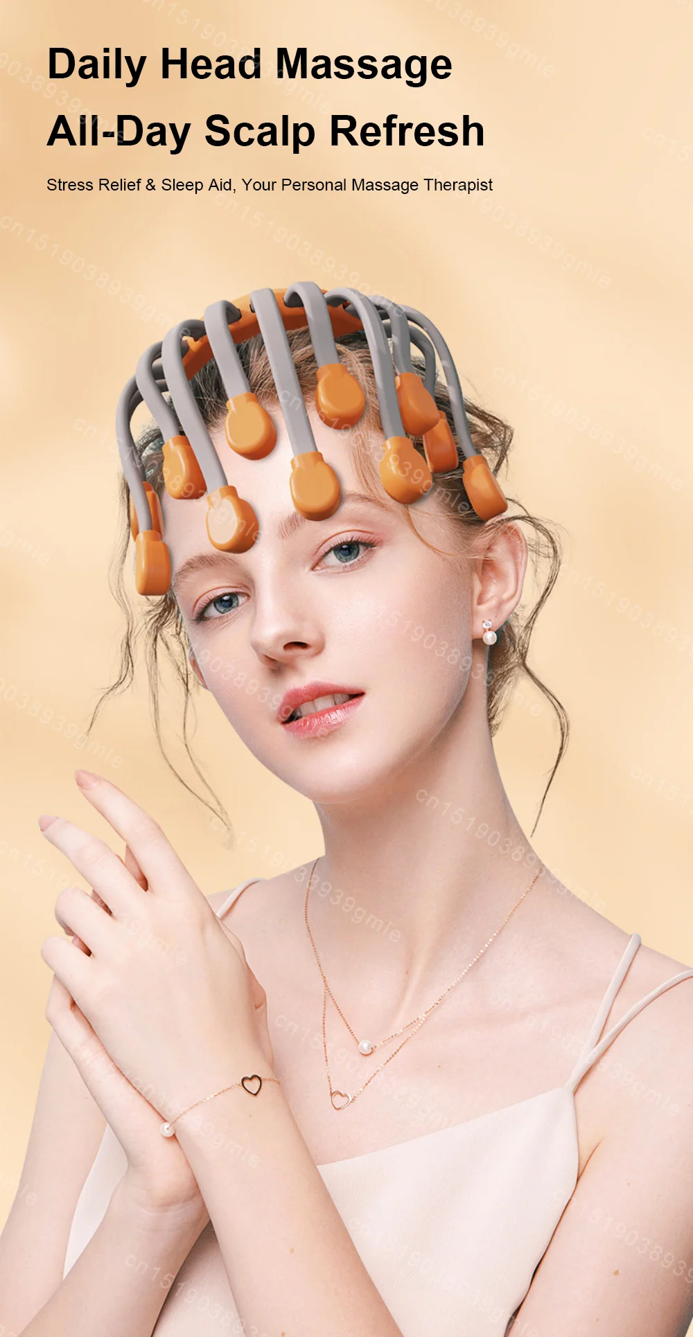 8-20 Claw Full Wrap Head Massage Machine 360 Degree Electric Point Massager Health Care Octopus Scalp Scratcher for Relaxation