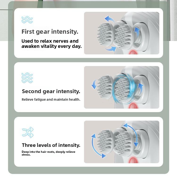 Head Massage Instrument Rechargeable Head Massager Scalp Stress Relax Body MassageWaterproof Handheld Hair Scalp massager