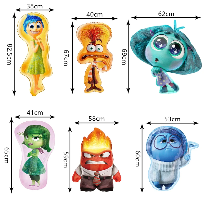 Inside Out Birthday Party Decoration Latex Aluminum Film Balloon Banner Toy Gift Backdrop Disposable Tableware  Napkin