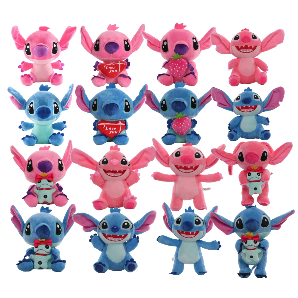 16 Styles Disney Stitch Plush Toy Classic Movie Cartoon Model Doll Children Action Figures Stuffed Child Birthday Xmas Toys Gift