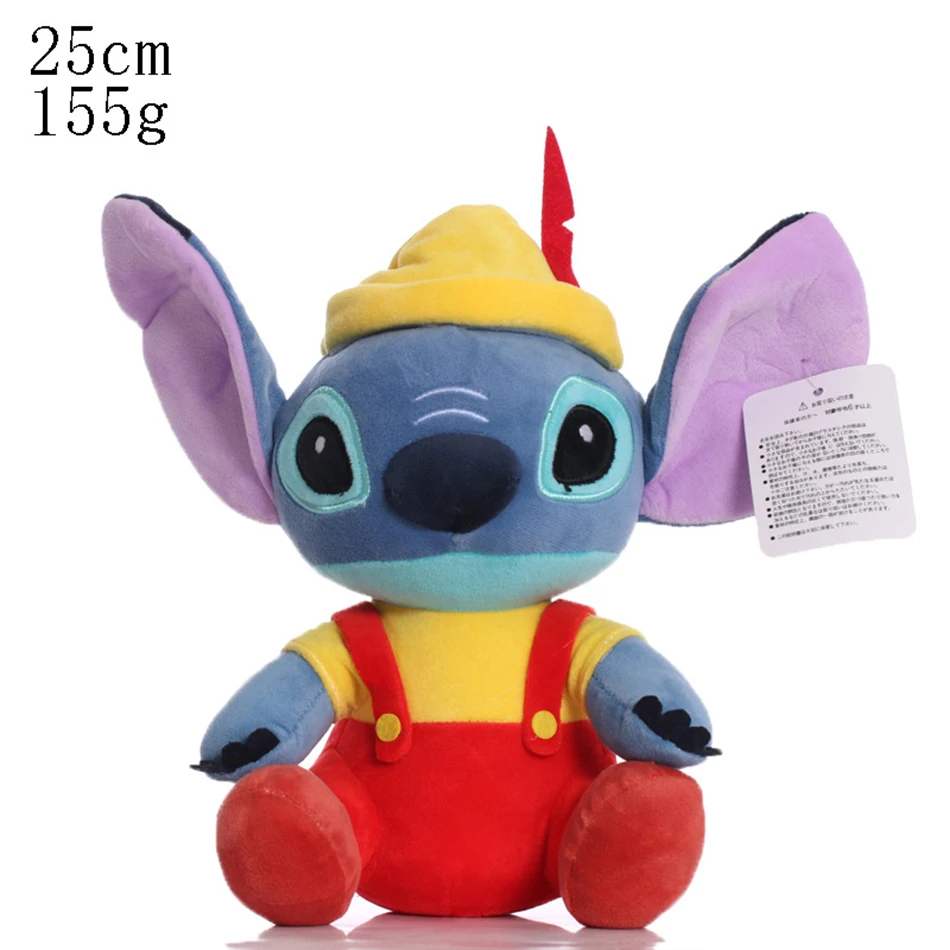 20cm Original Plush Stitch Baby Movie Cartoon Model Doll Children Action Figures Stuffed Toys Pendant Gifts
