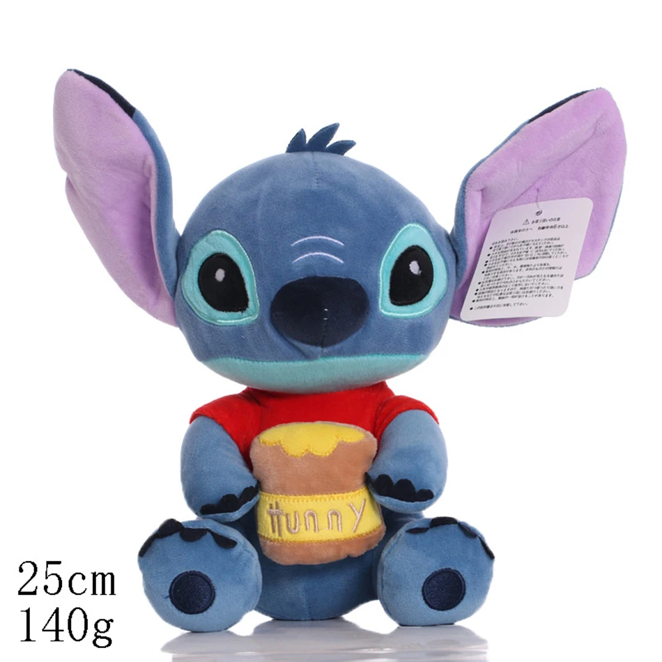 20cm Original Plush Stitch Baby Movie Cartoon Model Doll Children Action Figures Stuffed Toys Pendant Gifts