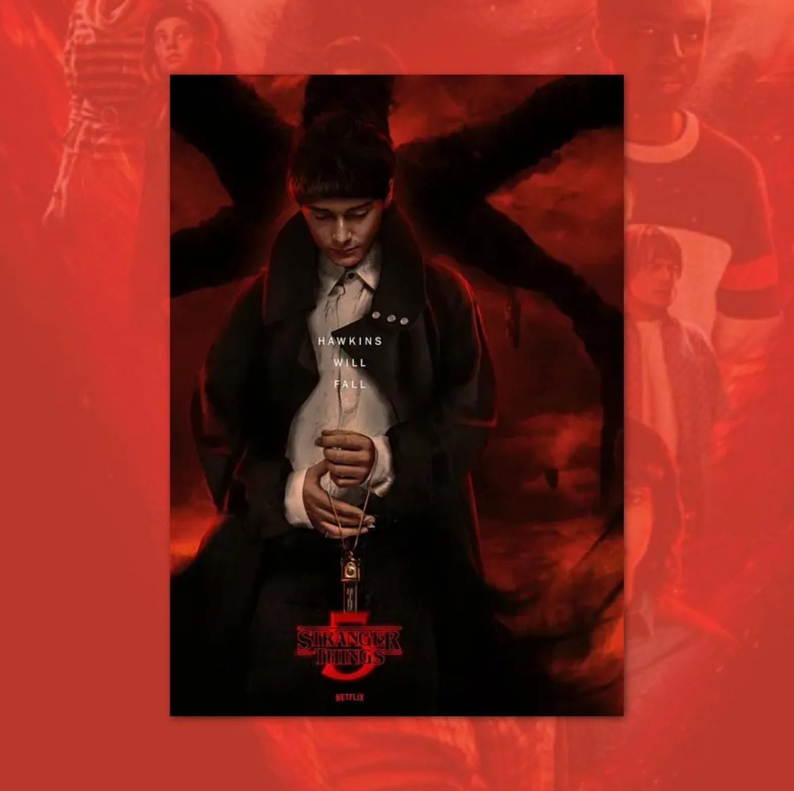 Classic Film S-Stranger T-Things 5 Frameless Canvas Core HD Poster Home Decoration Movie Peripheral Bedroom Decoration