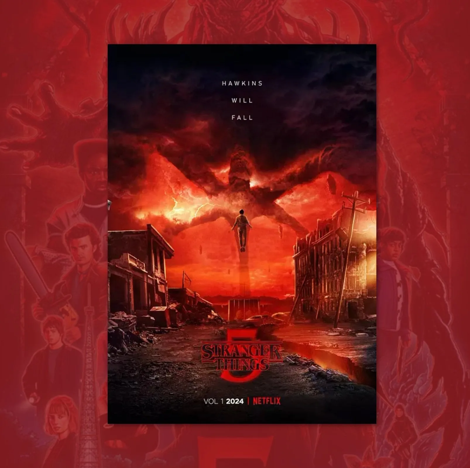 Classic Film S-Stranger T-Things 5 Frameless Canvas Core HD Poster Home Decoration Movie Peripheral Bedroom Decoration