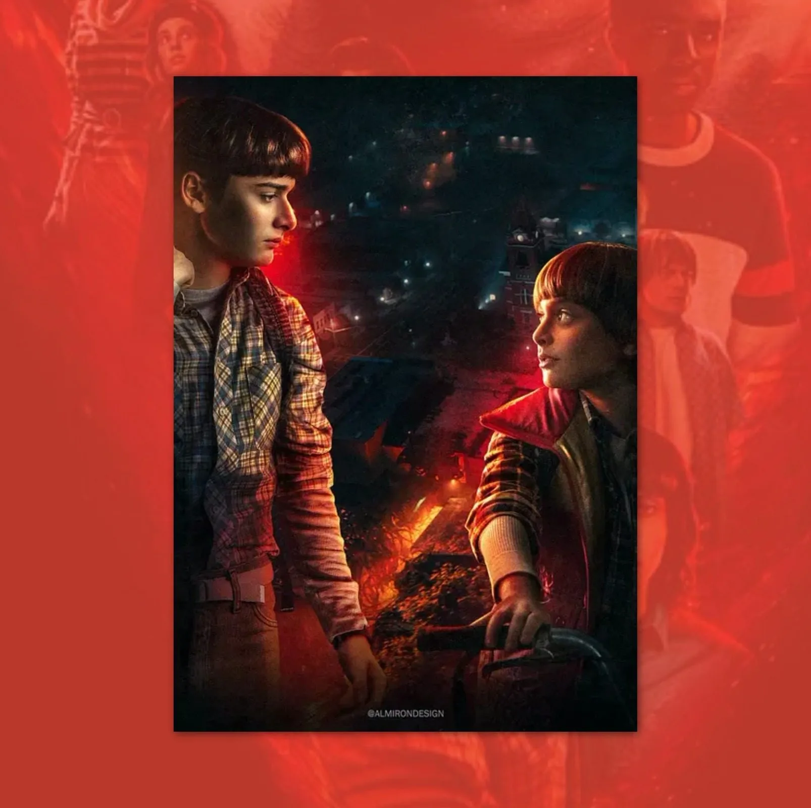 Classic Film S-Stranger T-Things 5 Frameless Canvas Core HD Poster Home Decoration Movie Peripheral Bedroom Decoration