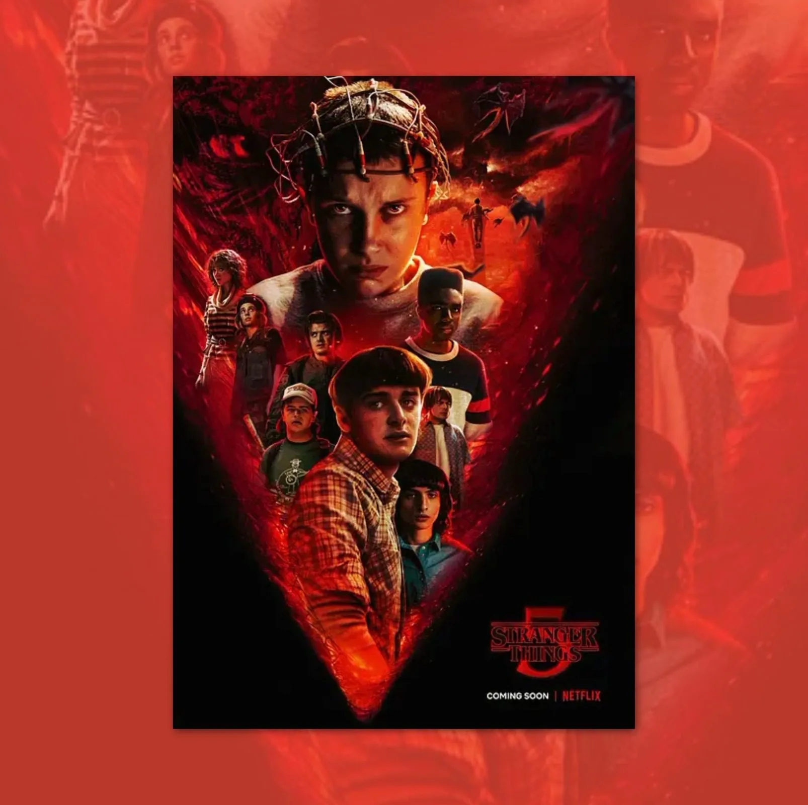 Classic Film S-Stranger T-Things 5 Frameless Canvas Core HD Poster Home Decoration Movie Peripheral Bedroom Decoration