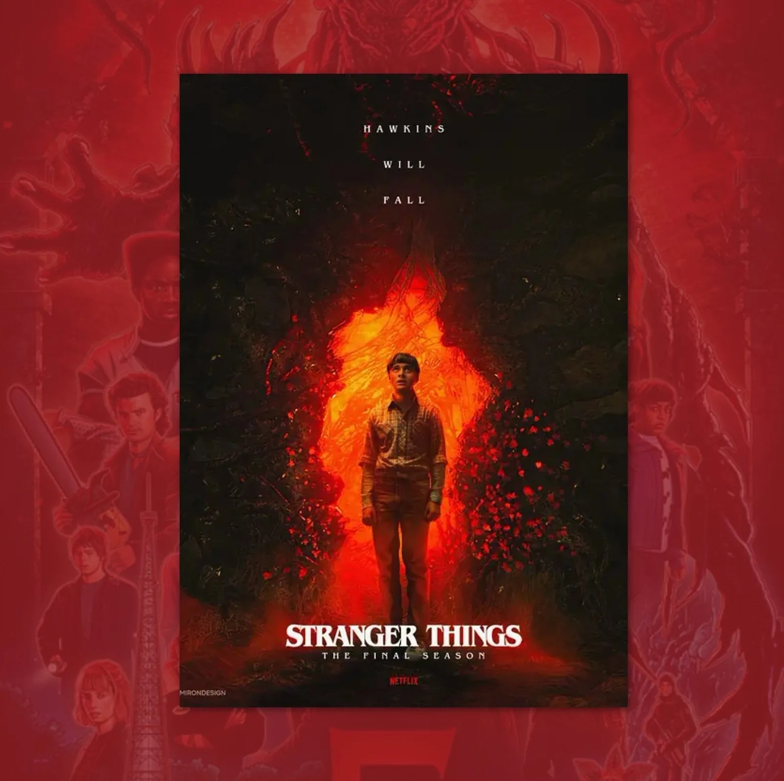 Classic Film S-Stranger T-Things 5 Frameless Canvas Core HD Poster Home Decoration Movie Peripheral Bedroom Decoration