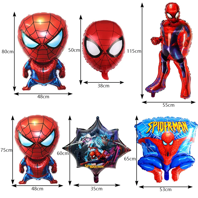 SpiderMan Birthday Party Decoration Latex Aluminum Film Balloon Plate Disposable Tableware Disposable Tableware Backdrop Cup