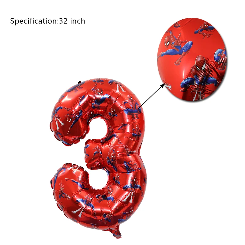 SpiderMan Birthday Party Decoration Latex Aluminum Film Balloon Plate Disposable Tableware Disposable Tableware Backdrop Cup