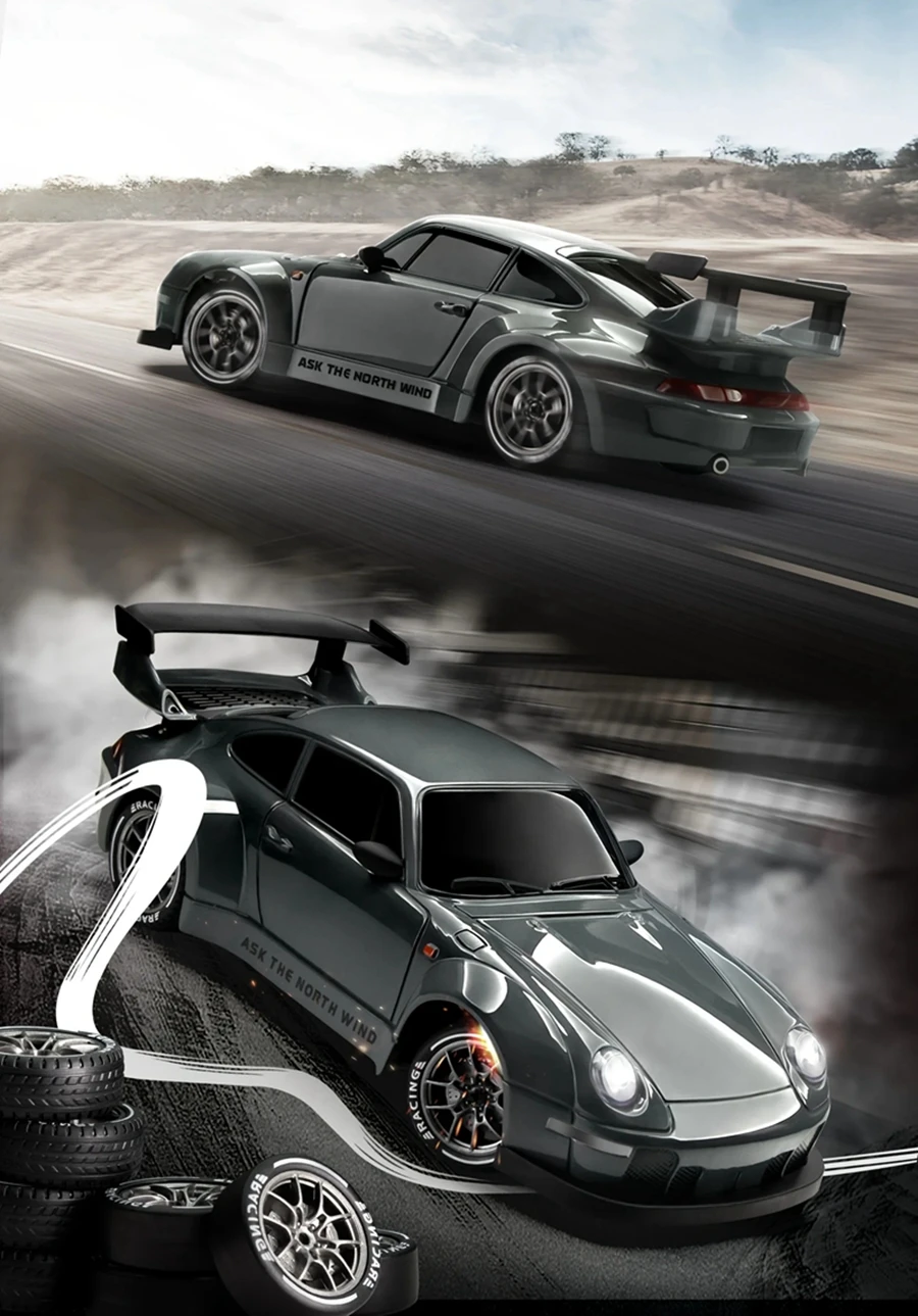 New 4WD Remote Control Drift Car Full Size 1:24 Mini Remote Control Racing Car Model 2.4G Radio High Speed RC Car Boy Toy Gift