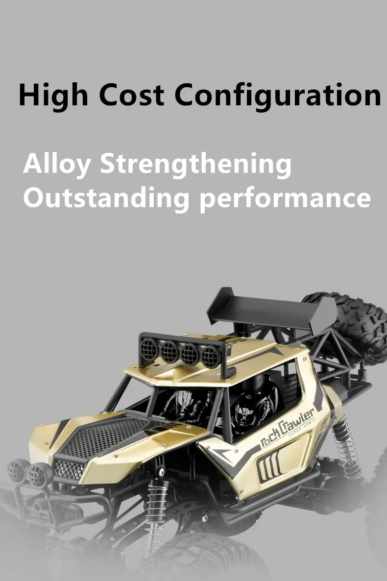 50CM 1:8 Oversized Size Metal Alloy Body 4WD RC Trucks  2.4G Radio Control Off-road 4x4 Vehicle Child Electric Car Toy for Kids