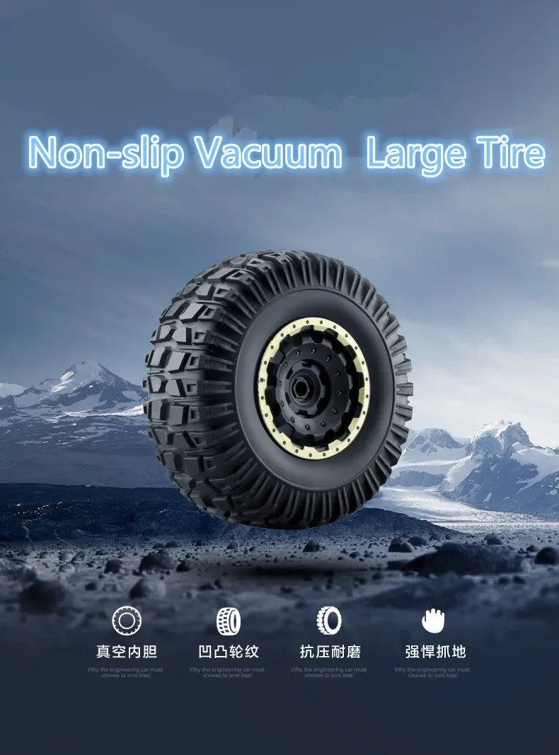 50CM 1:8 Oversized Size Metal Alloy Body 4WD RC Trucks  2.4G Radio Control Off-road 4x4 Vehicle Child Electric Car Toy for Kids