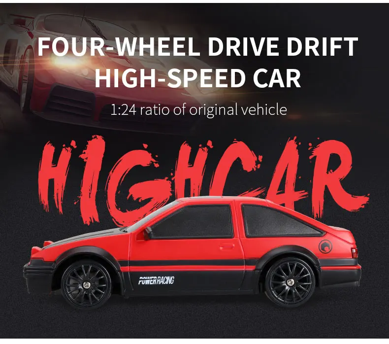 4WD RC Car With LED Remote Control Cars High Speed Fast Drift Racing 2.4G Radio RTR Vehicle GTRPRO Model Toy Kids Children Gift