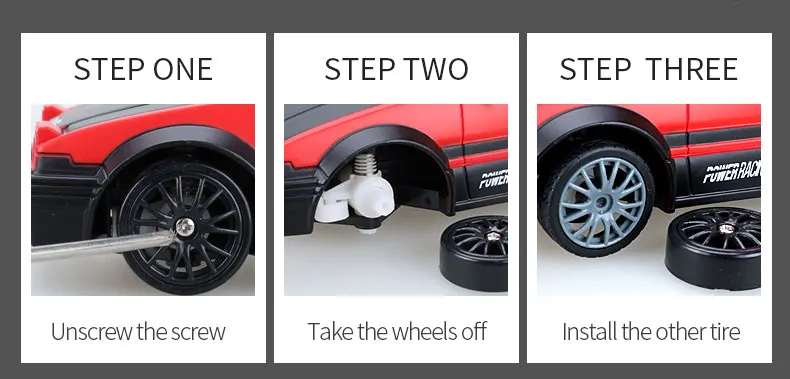 4WD RC Car With LED Remote Control Cars High Speed Fast Drift Racing 2.4G Radio RTR Vehicle GTRPRO Model Toy Kids Children Gift