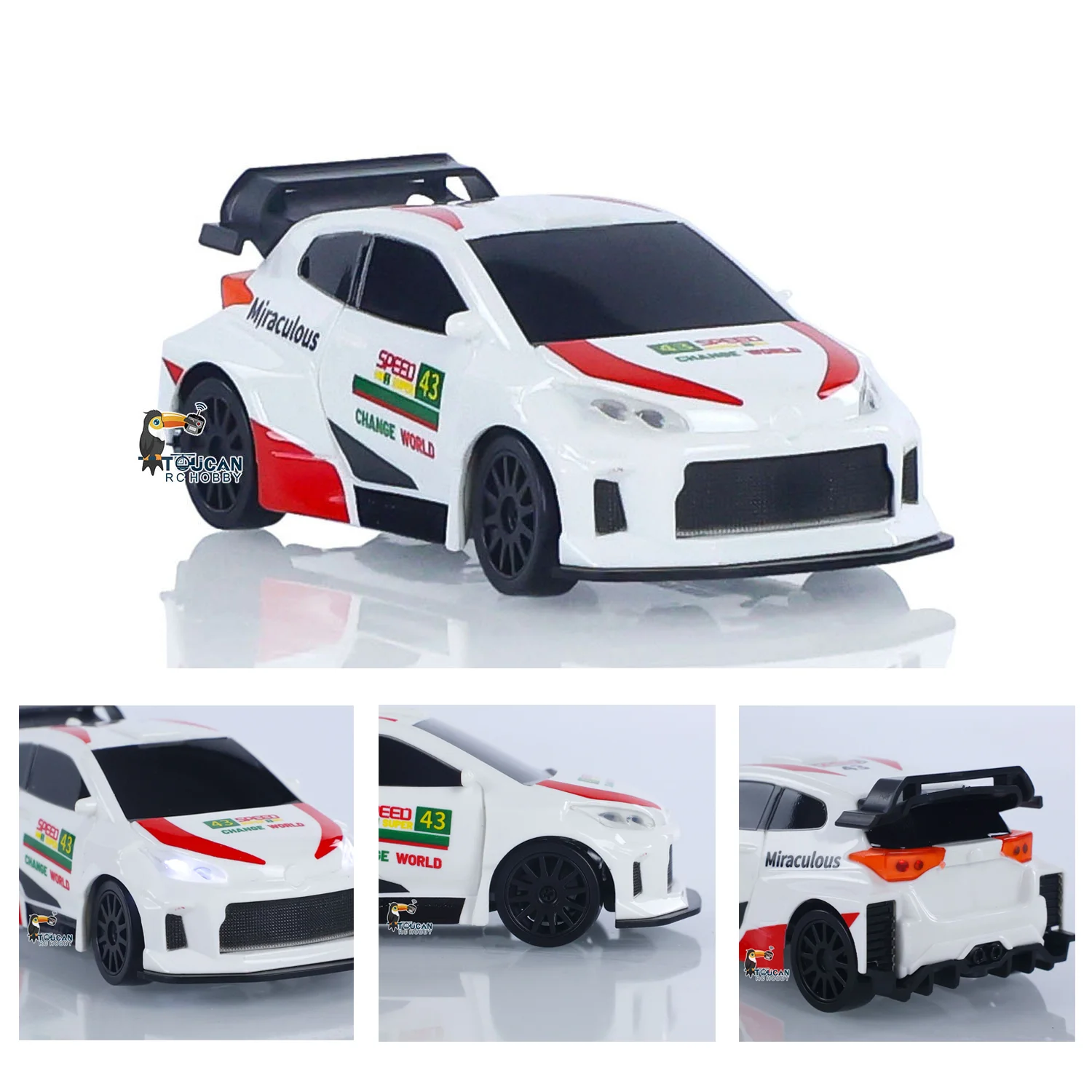New RC Drift Car Upgraded Gyro 1/43 Racing RTR 4WD Four-wheel Drive High Speed Radio Control Model 2.4g Drift Race Car Mini Gift